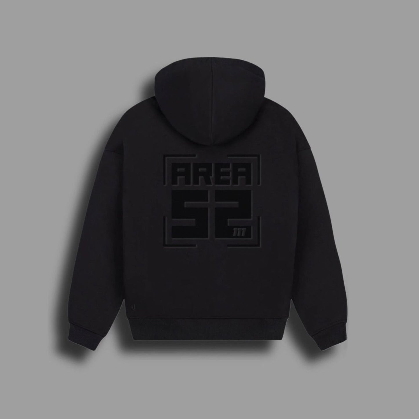 Felpa con cappuccio total black