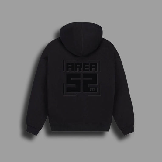 Felpa con cappuccio total black