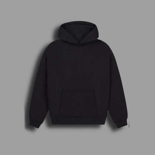 Felpa con cappuccio total black