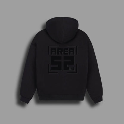 Felpa con cappuccio total black